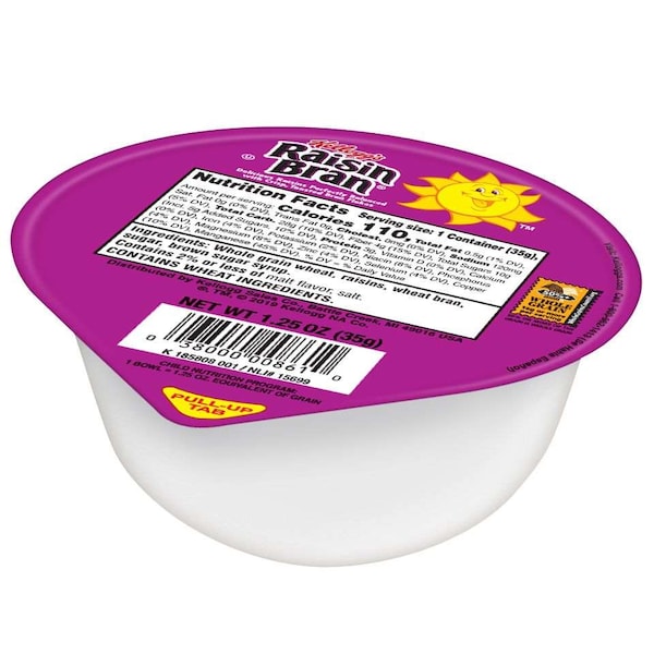 Kellogg's Raisin Bran Cereal 1.25 Oz. Cup, PK96